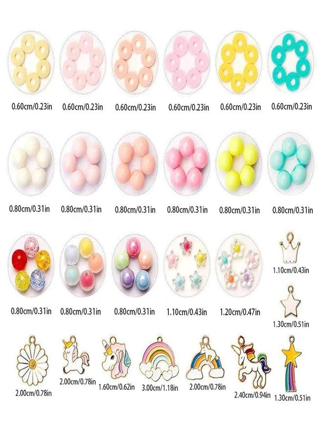 DRIVIJI DIYBeadsSet-3 - Polymer Bead Set with Spacer Beads, White & Black, 3 Colors, Multiple Sizes, DIY Bracelet & Jewellery Making Kit for Girls, Boys & Women (Bracelets Making KIT Unicorn) - Image 4